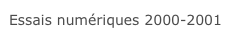 Essais numériques 2000-2001 